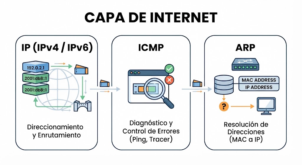 Capa Internet - Direccionamiento IP y Routers
